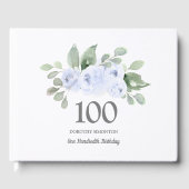 100. Geburtstag Blaue Rose Gästebuch (Vorderseite)