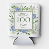 100. Geburtstag Blue Hydrangeas Dosenkühler (Vorderseite)