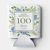 100. Geburtstag Blue Hydrangeas Dosenkühler (Rückseite)