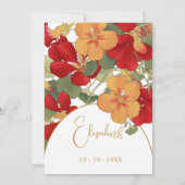 100. Geburtstag Burnt Orange Arch Blume Einladung (Rückseite)