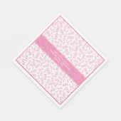 100. Geburtstag Cooles Zahlenmuster Rosa/Weiß Serviette (Ecke)