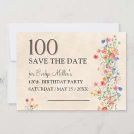 100. Geburtstag der Blume - Elegante Wildblumen Save The Date