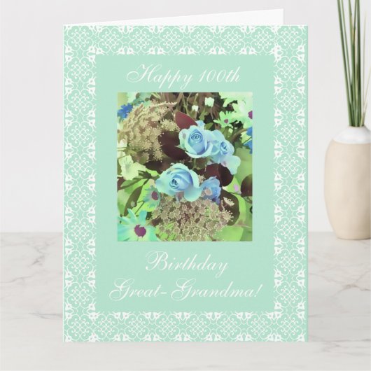 100. Geburtstag der Großmutter Karte (Vorderseite)