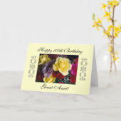 100. Geburtstag der Großtante Karte (Gelbe Blume)