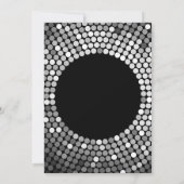 100. Geburtstag Einladung Black and Silver Glitzer (Rückseite)