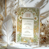 100. Geburtstag Einladung Jugendstil von Mucha