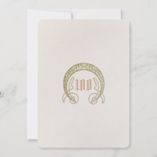 100. Geburtstag Einladung Jugendstil von Mucha (Rückseite)