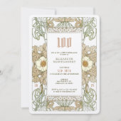 100. Geburtstag Einladung Jugendstil von Mucha (Vorderseite)