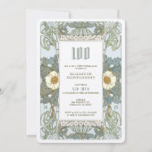 100. Geburtstag Einladung Jugendstil von Mucha (Vorderseite)