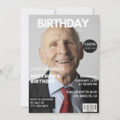 100. Geburtstag Einladungen Männer Him Magazine Co (Vorderseite)
