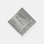 100. Geburtstag Elegant Serviette (Ecke)
