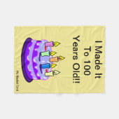 100. Geburtstag - Fleece-Decke - Karte, klein Fleecedecke (Vorderseite (Horizontal))