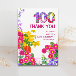 100. Geburtstag Florale Eleganz Danke für 100 Jahr