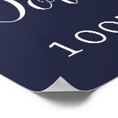 100. Geburtstag Foto Moody Lila Floral Willkommen Poster (Ecke)