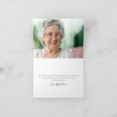 100. Geburtstag Foto Rosa Rosa Blütenblätterung Dankeskarte (Innenseite)