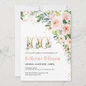 100. Geburtstag für ihren Erwachsenen Geburtstag Einladung (Vorderseite)