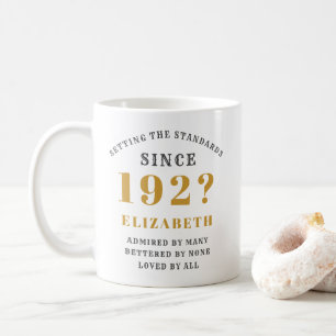 100. Geburtstag Geboren 1920er Jahre Chic Template Kaffeetasse
