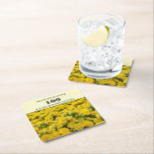 100. Geburtstag Gelbes Meilenstein-Party Rechteckiger Pappuntersetzer (Vor Ort)