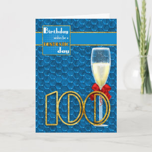 100. Geburtstag - Geometrische Geburtstagskarte Ch Karte