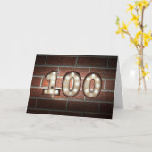 100. Geburtstag glühende Markise an der Wand Karte (Gelbe Blume)