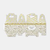 100. Geburtstag Gold/Weiße Zahlenmuster Geschenkschachtel (Ungefaltet)