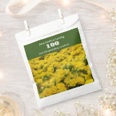 100. Geburtstag Hellgelbe Blumen Feier Geschenktütchen (Ausgeschnitten)
