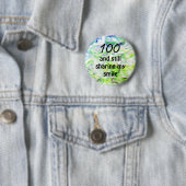 100. Geburtstag immer noch lächelnd blaugrüne Kraw Button (Beispiel)