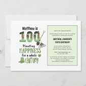 100. Geburtstag Invites Garden Party Männer Frauen Einladung (Vorderseite)