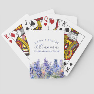 100. Geburtstag Juli Geburtstag Blume Geschenk Cus Spielkarten