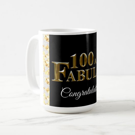 100. Geburtstag Kaffeetasse (Vorderseite Links)