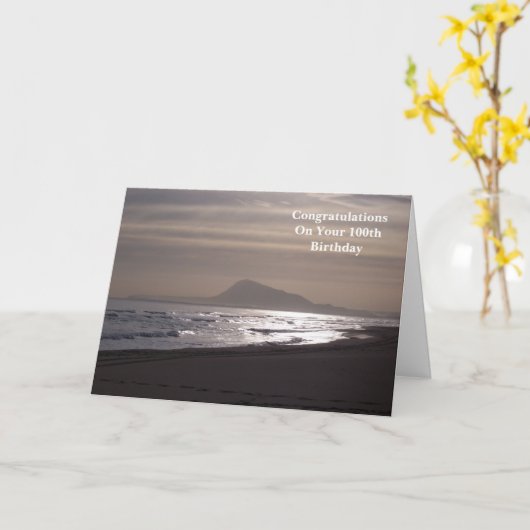 100. Geburtstag Karte (Gelbe Blume)