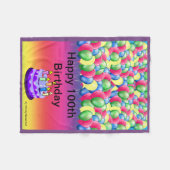 100. Geburtstag - kundenspezifische Fleecedecke (Vorderseite (Horizontal))