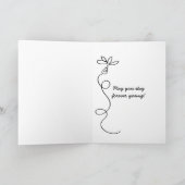 100. Geburtstag mit Ballon-Bouquet auf schwarz Karte (Innenseite)