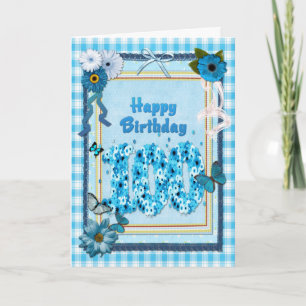 100. Geburtstag mit einem Scrapbook-Effekt Karte