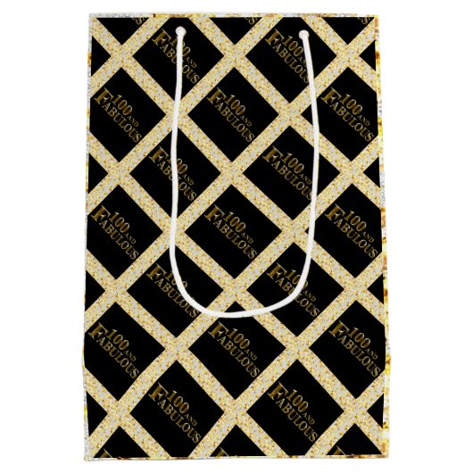 100. Geburtstag Mittlere Geschenktüte (Rückseite)