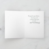 100. Geburtstag Muschel Rot Karte (Innenseite)