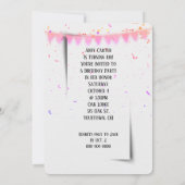 100. Geburtstag Neon Sign auf schwarze Einladung (Rückseite)