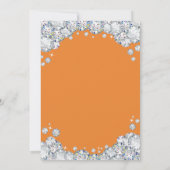 100. Geburtstag Orange Silver Diamond Einladung (Rückseite)