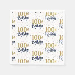 100. Geburtstag Papiertücher, Alles Gute zum 100. Serviette