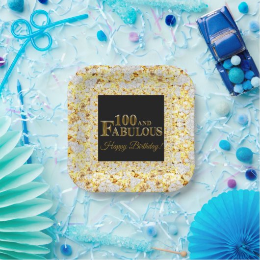 100. Geburtstag Pappteller (Party)