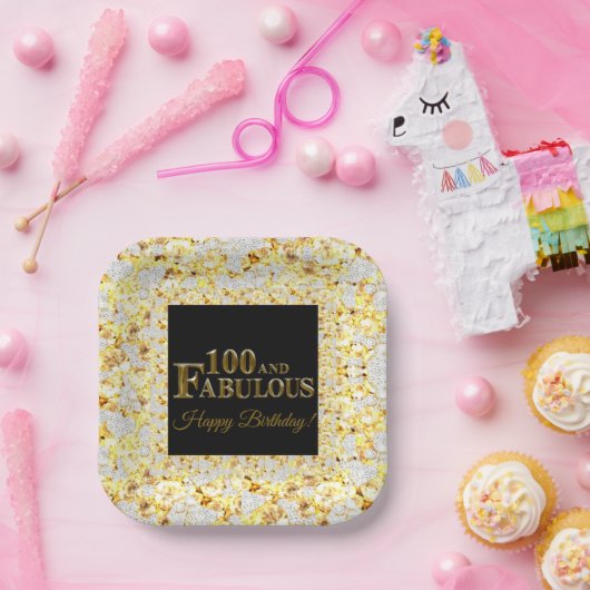 100. Geburtstag Pappteller (Party)