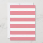 100. Geburtstag Pink gestreifter Lavendel Party Einladung (Rückseite)