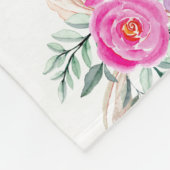 100. Geburtstag pinkfarbene Blumenfleecedecke Fleecedecke (Ecke)