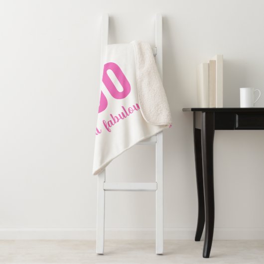 100. Geburtstag rosa Blüte Sherpadecke (Beispiel)