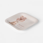 100. Geburtstag Rose Gold Cake Paper Plate Pappteller (Gewinkelt)