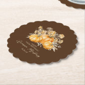 100. Geburtstag Rustic Boho Pumpkin Fall Custom Untersetzer (angewinkelt)