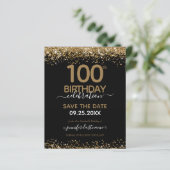 100. Geburtstag Save the Date Einladung (Stehend Vorderseite)