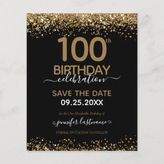 100. Geburtstag Save the Date Einladung