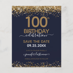 100. Geburtstag Save the Date Einladung