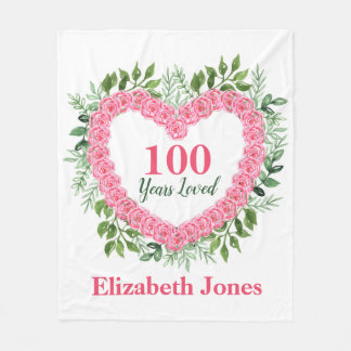 100. Geburtstag Schuppen - 100 Jahre Liebes Design Fleecedecke
